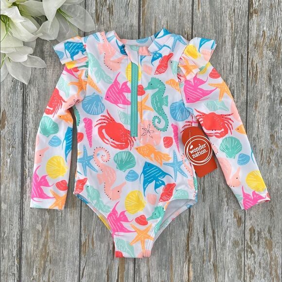 Rash Guard Swimsuit & Bikini Featuring Mini Mouse 2-Pack Size - Picture 3 of 5